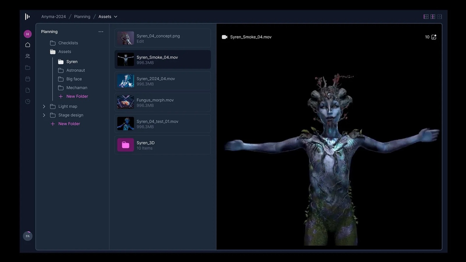 Drive 3D asset preview inside Space