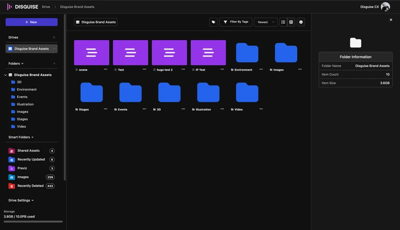 Existing Drive dashboard