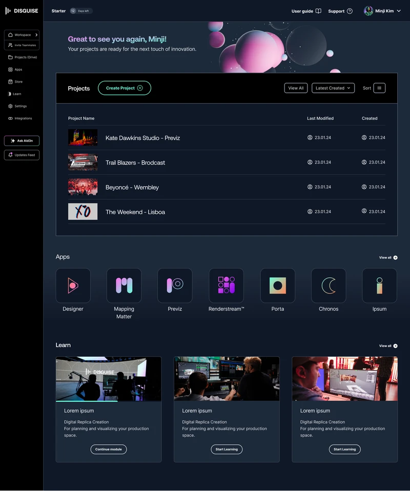 Return visit, project view