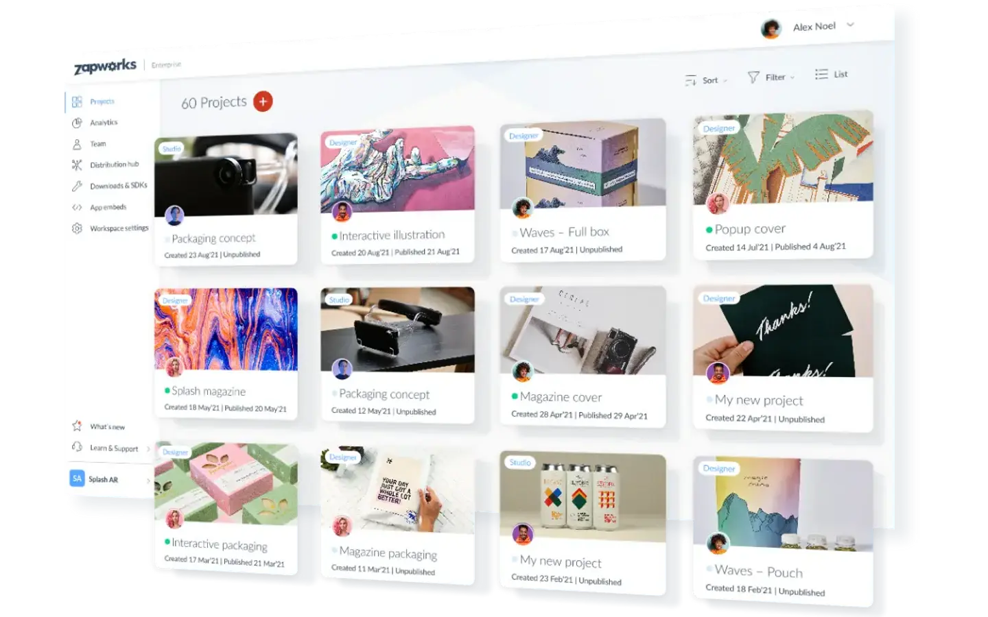 Zapworks CMS redesign 2020