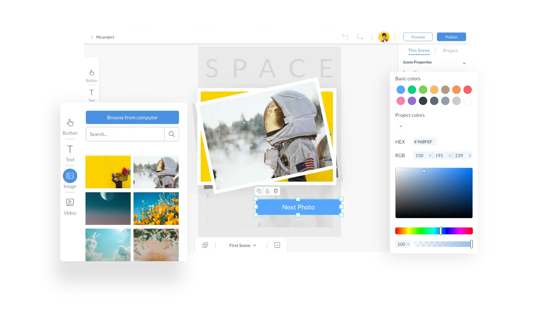 Zapworks Designer V1, image tracking in 2D